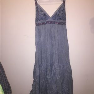 Halter top Floor Length ruffle layered dress